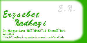 erzsebet nadhazi business card